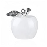 Handmade Craved 20MM Natural Gemstone Apple Keychain Healing Chakra Crystal Stone Charms Key Ring for Women & Girls