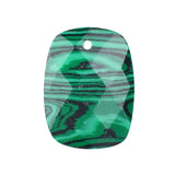 Faceted Natural Gemstone Rectangular Pendants - 15x20mm Healing Crystal Charms for DIY Jewelry