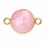 10mm Faceted Round Disce Connectors Charms with Double Loop For Jewelry Making #SP2050