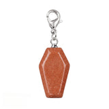 Handcrafted Healing Crystal Coffin Pendant Bag Tag Charms #SP1378
