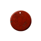 Vintage Natural Stone Circle Coin Pendants, Flat Round Quartz Quartz Gemstone Disk Charms, Handmade Crafting Findings for Wire Wrapping