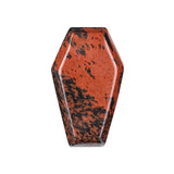 10PCS Polished Crystal Coffin Stone Carving 30mm Coffin Ornament for Halloween Party Home Decoration