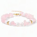 Wholesale Natural Gravel Stone Freshwater Pearl Bracelet Multi Color Crystal Beaded Bracelet Jewelry Gift for Women #SB3136
