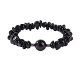 Natural Chip Gemstone Bracelet 12mm Optional Focal Round Bead Handmade Boho Stackable Healing Crystal Bracelet for Women #SB3159