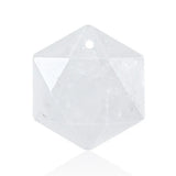 22mm Faceted Hexagon Natural Stone Pendants Healing Crystal Charm for DIY Necklace Jewelry Making Accessories Wholesale