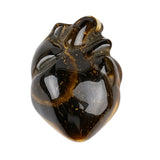 30MM Carved Gemstone Human Heart Figurine Pendant for Making Jewelry SP2043