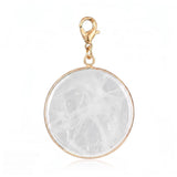 30mm Round Gemstone Pendant  Tag Charm for DIY Necklaces, Earrings & Bracelets #SP2060