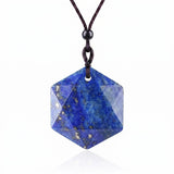 Hot Sale Mixed Gemstones Star Hexagon Shape Necklaces Quartz Agate Lapis Lazuli Chokers with Adjustable Cord