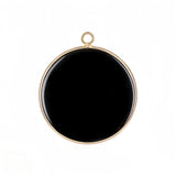 Handcrafted 30mm Natural Gemstone Pendant Necklace | Gold Bezel Healing Crystal Jewelry #SP2060