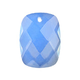 Faceted Natural Gemstone Rectangular Pendants - 15x20mm Healing Crystal Charms for DIY Jewelry