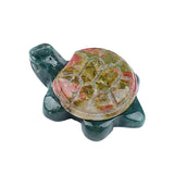 22X35mm Cute Gemstone Turtle Figurine Ornaments Healing Stone Decoration for Home Office