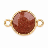 18mm Faceted Round Disce Connectors Charms with Double Loop For Jewelry Making #SP2050