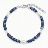 6MM Heishi Disc Stone Bracelet Freshwater Pearl Gold Adjustable Chain Boho Stackable Beaded Jewelry For Women #SB3137