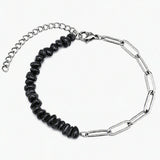 Healing Crystal Chips Stone Paperclip Link Bracelet Dainty Layering Handmade Bracelet Multiple Stone Options #SB3165