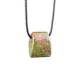 Trendy Geometric Trapezoid Crystal Pendant Necklace Unisex Healing Chakra Choker Adjustable Rope Energy Jewelry Women Men #SN2027