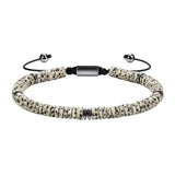 6MM Natural Stone & Hematite Disc Bead Adjustable Bracelet Macrame Slide Closure Unisex Healing Crystal Jewelry Men Women #SB3154