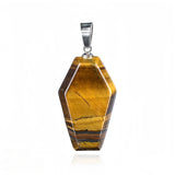 Handcrafted Healing Crystal Coffin Pendant - Unique Wiccan & Spiritual Jewelry Gift #SP1378