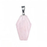 Handcrafted Healing Crystal Coffin Pendant - Unique Wiccan & Spiritual Jewelry Gift #SP1378