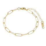 Stainless Steel Paperclip Chain Bracelet Adjustable Link Chain #SB3166
