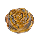 Fashion Crystal Rose Flower Carving Figurine Natural Polished Stone Rose Statue for Desktop Decor Souvenir Birthday Gift