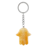 Crystal Hamsa Hand Keychain  Spiritual Protection Bag Pendant Charms Ornament KC0671
