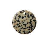 Flat Round Disc Gemstone Pendants with Silver Pinch Bail, Natural Crystal Coin Charms for DIY Jewelry Making, Wholesale Bohemian Stone Supply for Necklaces