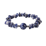 Natural Chip Gemstone Bracelet 10mm Optional Focal Round Bead Handmade Boho Stackable Healing Crystal Bracelet for Women #SB3159