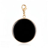 30mm Round Gemstone Pendant  Tag Charm for DIY Necklaces, Earrings & Bracelets #SP2060