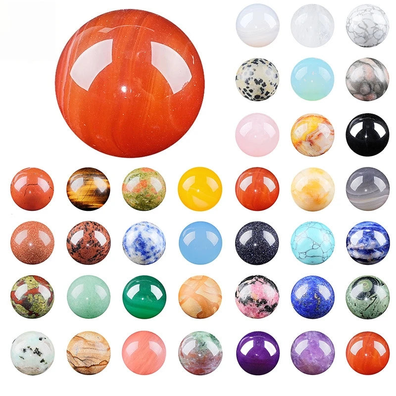 Polished 16mm Crystal Sphere — Your Pocket-sized Chakra Healing Companion Meditation and Chakra No Drilled Hole