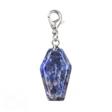 Handcrafted Healing Crystal Coffin Pendant Bag Tag Charms #SP1378