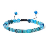 Natural Agate Round Bead Bracelet Pearl Shell Heishi Disc Spacer Adjustable Braided #SB3148