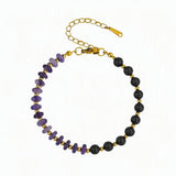 6MM Heishi Disc Spacer Round Bead Lava Stone Essential Oil Diffuser Gemstone Bracelet Gold Chain Adjustable #SB3145