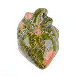 30MM Carved Gemstone Human Heart Figurine Pendant for Making Jewelry SP2043