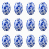 12PCS Natural Stone Large Hole Barrel Beads 18x13mm, Polished Gem Drum Beads for Bracelet Necklace