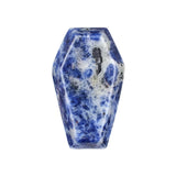 10PCS Polished Crystal Coffin Stone Carving 30mm Coffin Ornament for Halloween Party Home Decoration