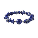 Natural Chip Gemstone Bracelet 12mm Optional Focal Round Bead Handmade Boho Stackable Healing Crystal Bracelet for Women #SB3159