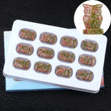 12Pcs Crystal Owl Figurine Set | Hand-Carved Gemstone Owl Collection Gift Box