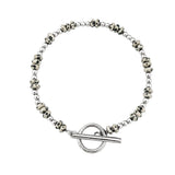 4MM Natural Stone Heishi Disc Bracelet Silver OT Toggle Clasp Dainty Stackable Boho Crystal Beaded Bracelets Women Jewelry #SB3147S