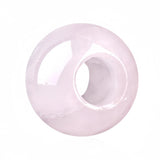 12mm Round Natural Gemstone Large Hole Beads, 5mm Big Hole Polished Stone Ball Beads for DIY Jewelry Making