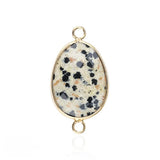 Faceted Teardrop Gemstone Connectors Charms with Double Loops for DIY Jewelry #SP2049
