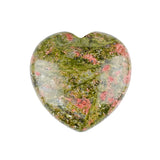 40mm Natural Crystal Puffy Heart Stones - Carved Gemstone Pocket Palm Stone for Reiki Healing, Chakra Balancing, Meditation & Home Decor #SP0046
