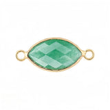 Faceted Horse Eye Gemstone  Connectors Charms with Double Loops DIY Jewelry #SP2046