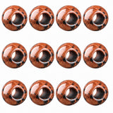 Wholesale 12PCS Round Gemstone Beads Drilled 5mm Large Hole Polished Stone Ball for DIY Jewelry Making
