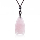 Gemstone Fish Pendant Necklace Adjustable Rope #SN2016-BK22 Handcrafted Gemstone Charm 22x40mm Cord Spiritual Gift for Women Men