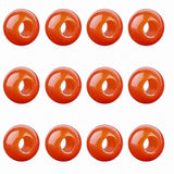 Wholesale 12PCS Round Gemstone Beads Drilled 5mm Large Hole Polished Stone Ball for DIY Jewelry Making
