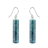 Gemstone Cylinder Dangle Earrings – 8x30mm Polished Crystal Drop Earrings for Women & Girls – Healing Stone Jewelry Gift