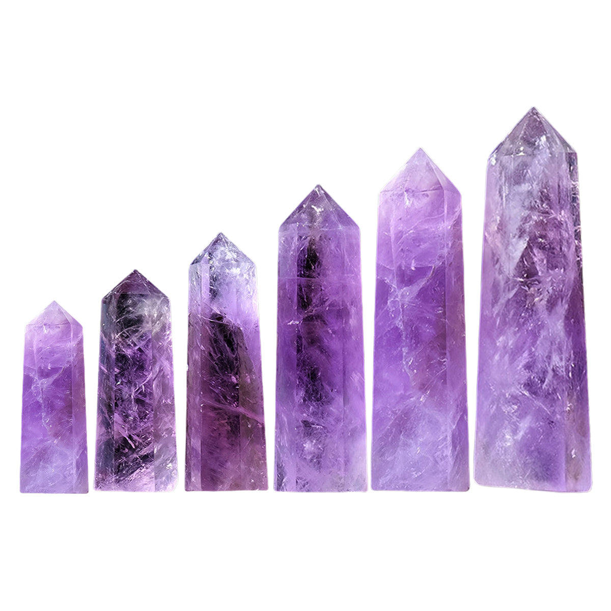 Light Amethyst Hexagonal Pillar For Home Decor Quartz Crystal Tower- Spiritual Protection & Energy Balance Wand