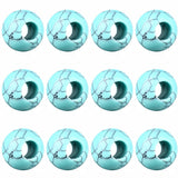 Wholesale 12PCS Round Gemstone Beads Drilled 5mm Large Hole Polished Stone Ball for DIY Jewelry Making