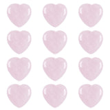 Crystal Puffy Heart Stones 20mm Geometric Pocket Stones for Meditation Chakra Balancing 12PCS In Velvet Bag