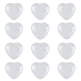Crystal Puffy Heart Stones 20mm Geometric Pocket Stones for Meditation Chakra Balancing 12PCS In Velvet Bag